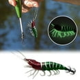 thumbnail image 1 of Glow in the Dark Squid Lures - 3.94 Inch Horizontal Jig with Realistic Shrimp Design & Double Hooks for Saltwater, Freshwater Trolling, Lake, River, and Sea Fishing, 1 of 4