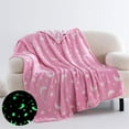 thumbnail image 1 of Glow in The Dark Star &Heart Blanket Gifts for Girls&Boys Kids Throw Pink Luminous Blanket Soft Flannel Blanket Toys for 1-10 Year Old Girls&Boys,Thanksgiving Christmas Birthday Gifts, 1 of 6