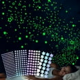 thumbnail image 1 of Glow in the Dark Stars Wall Stickers, Color Changing Luminous PVC Decals for Room Bedroom Window Party Wall Decor, Fluorescent Glo Night Sky Ceiling Decoration, Removable Peel and Stick, 1 of 5