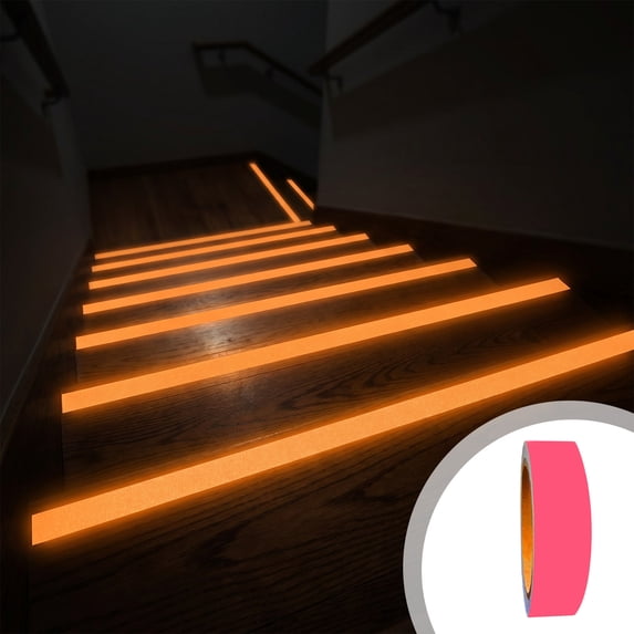 Glow in The Dark Tape, 16.5FTx0.4 Inch Luminous Reflective Tape, High Bright Photoluminescent Glow Tape for Safety and Stair Edge, Halloween, Party Decorations