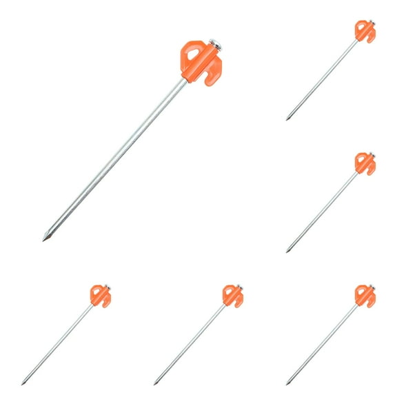 Glow in The Dark Tent Stakes - 8 Inch Heavy Duty Galvanized Steel Tent Pegs, 5-20PCS Non-Rust Ground Anchors for Camping, Canopy, Garden, Inflatables & Outdoor Use