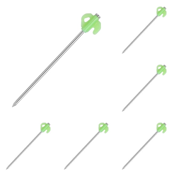 Glow in The Dark Tent Stakes - 8 Inch Heavy Duty Galvanized Steel Tent Pegs, 5-20PCS Non-Rust Ground Anchors for Camping, Canopy, Garden, Inflatables & Outdoor Use