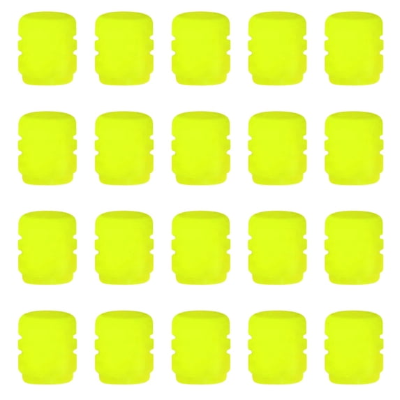 Glow in The Dark Tire Caps, Fluorescent Luminous ABS Air Caps, Weather Resistant Dust Proof Stem Covers for Car Truck SUV Motorcycle Bike Wheels, Night Safety Visibility Accessories