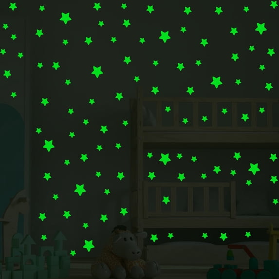 Glow in The Dark Wall Stickers, Colorful Star Ceiling Decals for Kids Room, Bedroom Home Decor, DIY Glowing Wall Art, Self Adhesive Night Light Stickers