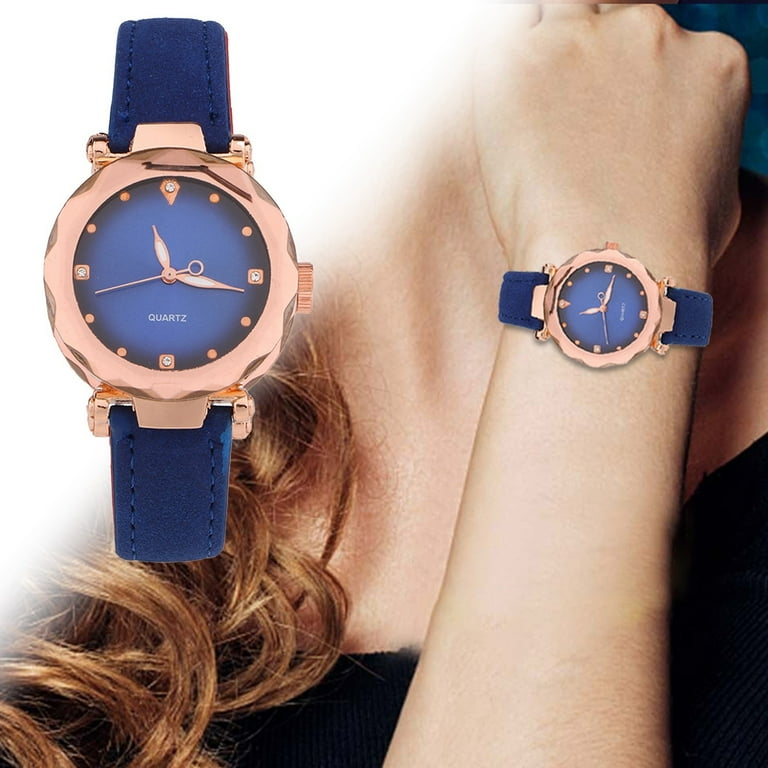 Glow in Dark Watch Leather Band Mens Watch Wrist Watch Straps for Men Digital Watch with Seconds for Men Wrist Light up Dress Women Grandma Watch Mens Stretch Band Watch Mens Watch