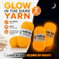 thumbnail image 1 of Glow in the Dark Yarn 2 Pack - Luminous Polyester Yarn for Knitting Crocheting - 55 Yards Each - DIY Glowing Yarn for Crafts Sewing Embroidery - Glow Yarn for Night Projects Home Decor, 1 of 8