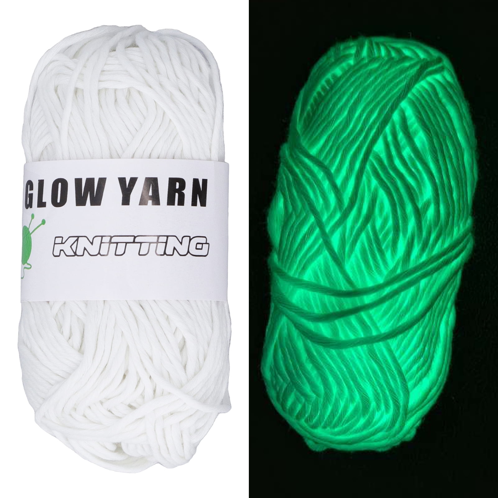 Led Yarn Glow in the Dark Yarn, Luminous Yarn, Crochet Yarn, 164ft Luminous ...