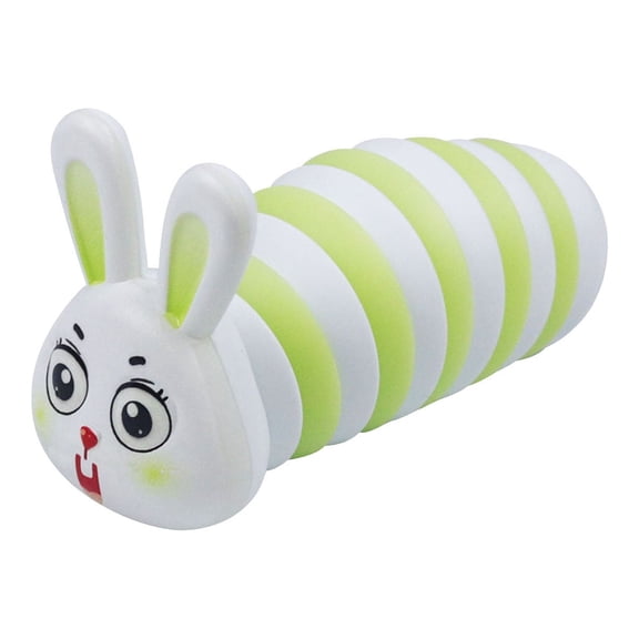 Luminous Stress Relief Slug Toy, Flexible Sensory Fidget with Click Sound, Hand Exercise Therapy, Anxiety Relief for Kids Adults, Solar-Powered Night Glow, Unique Gift