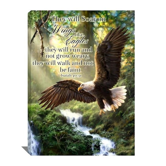 Glow Decor 303851 Frameless Eagles Flight Canvas - 10 x 14 in.