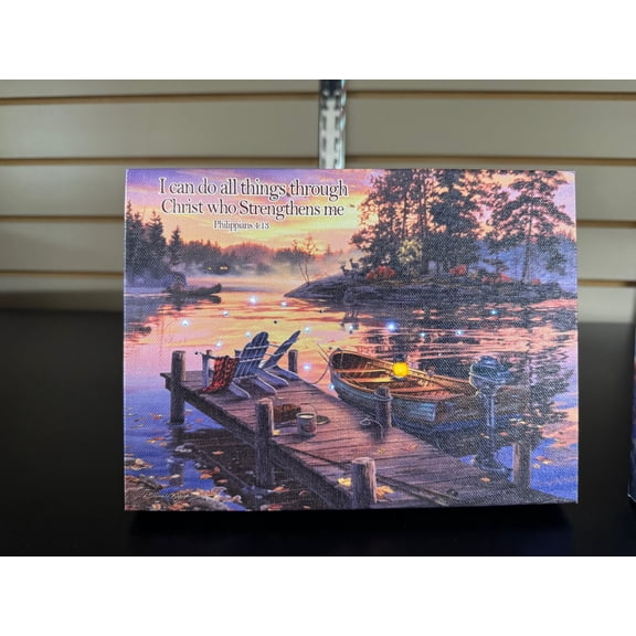 Glow Decor 350417 Morning Paradise-LED Tabletop with Timer Mini Canvas - 8 x 6 in.