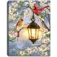 thumbnail image 1 of Glow Decor 8" Gold and Brown Spring Lantern LED Canvas Tabletop Decor, 1 of 1