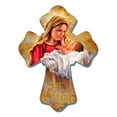 thumbnail image 1 of Glow Decor 8" Red and White 'Ave Maria' Religious Wall Cross, 1 of 3