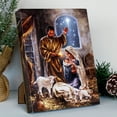 thumbnail image 1 of Crafted Creations LED Lighted The King is Born Christmas Canvas Art - 6" x 8", 1 of 2