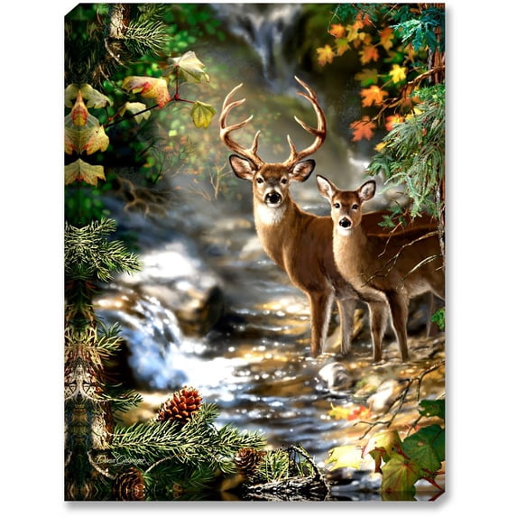 Glow Decor Deer Creek Illuminated Wall Art #D1108
