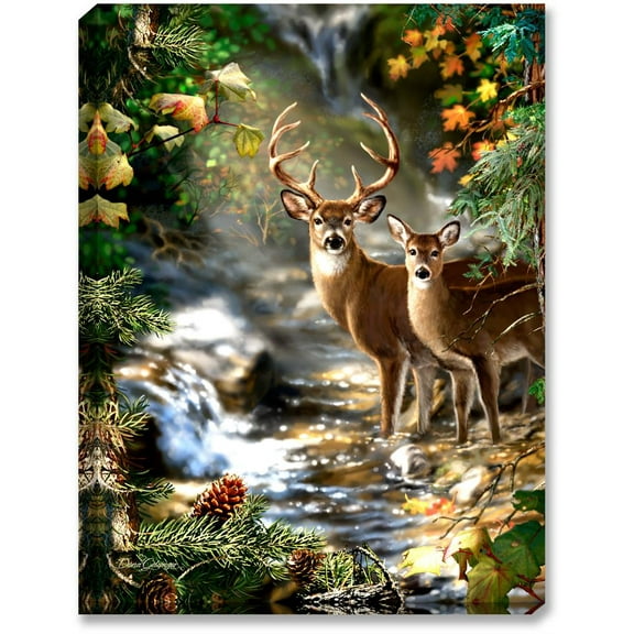 Glow Decor Deer Creek Illuminated Wall Art #D1108