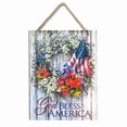 thumbnail image 1 of Glow Decor Gelsinger 172191 7.5 x 10 in. Sign-God Bless America with Rope Hanger, 1 of 5