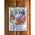thumbnail image 1 of Glow Decor White and Blue "God Bless America" Printed Rectangular Wall Sign with Rope Hanger 10" x, 1 of 5