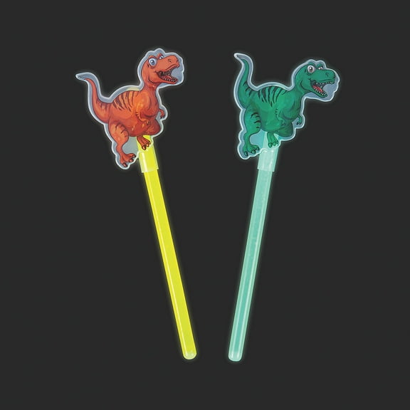 Glow Dinosaur Wands - 12 Pieces
