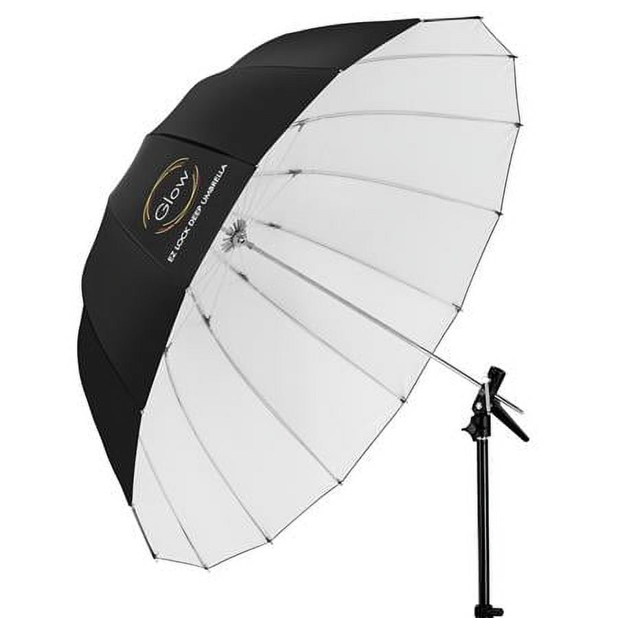 Glow Easy Lock Medium Deep White Fiberglass Umbrella (41")