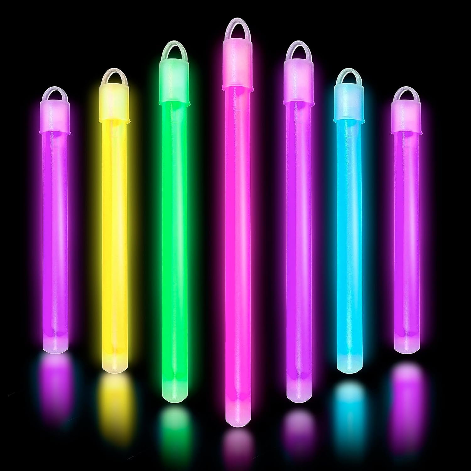 Glow Fever Glow in The Dark Sticks 100 ct 6" Glow Sticks Bulk Party