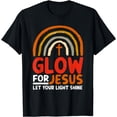 thumbnail image 1 of Glow For Jesus Let Your Light Shine Faith Cross T-Shirt, 1 of 4