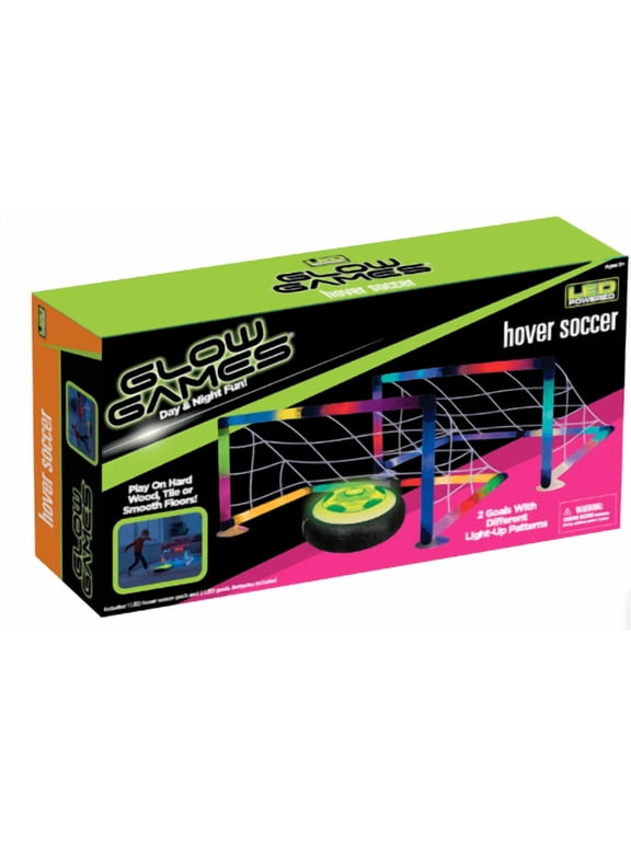 Hover Soccer Set with LED Puck and Light-Up Goals