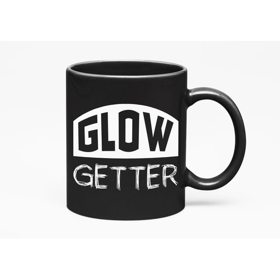 Glow Getter, Title, Succesful & Beautiful, Makeup Artist or Lovers, Cosmetologists & Beauticians, Black 11oz Ceramic Mug