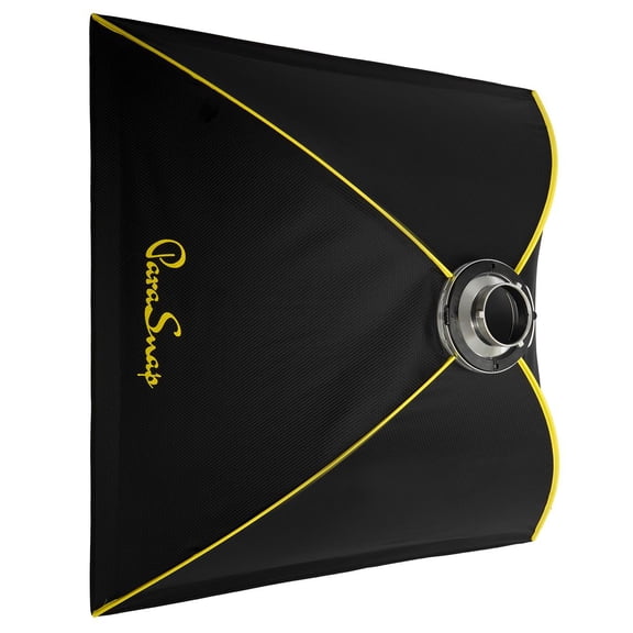 Glow ParaSnap 40x40" Square SterlingFibre Bowens Mount Softbox w/External & Internal Diffusers, 144mm Bowens Speedring, Soft box Speedring Adapter for Studio Softbox Lighting