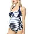 thumbnail image 1 of Glow & Grow Maternity Women's UPF 50+ One Piece Halter Swimsuit, 1 of 4