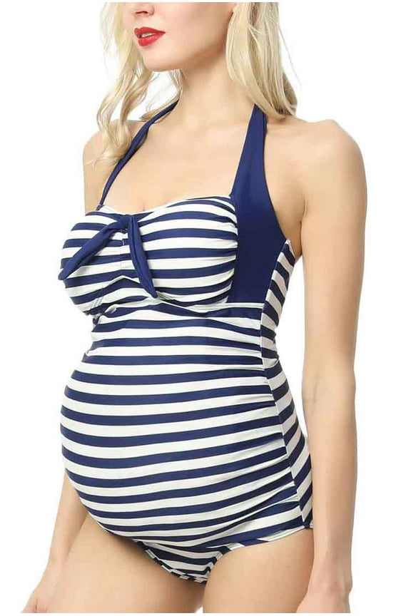 Maternity Women's UPF 50+ One Piece Halter Swimsuit