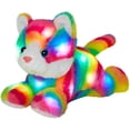 thumbnail image 1 of Glow Guards Light up Rainbow Cat Stuffed Animal Soft Kitty Plush Toy with LED Night Light Christmas Children's Day Birthday Gifts for Toddlers Kids Boys and Girls Children, 13'', 1 of 6