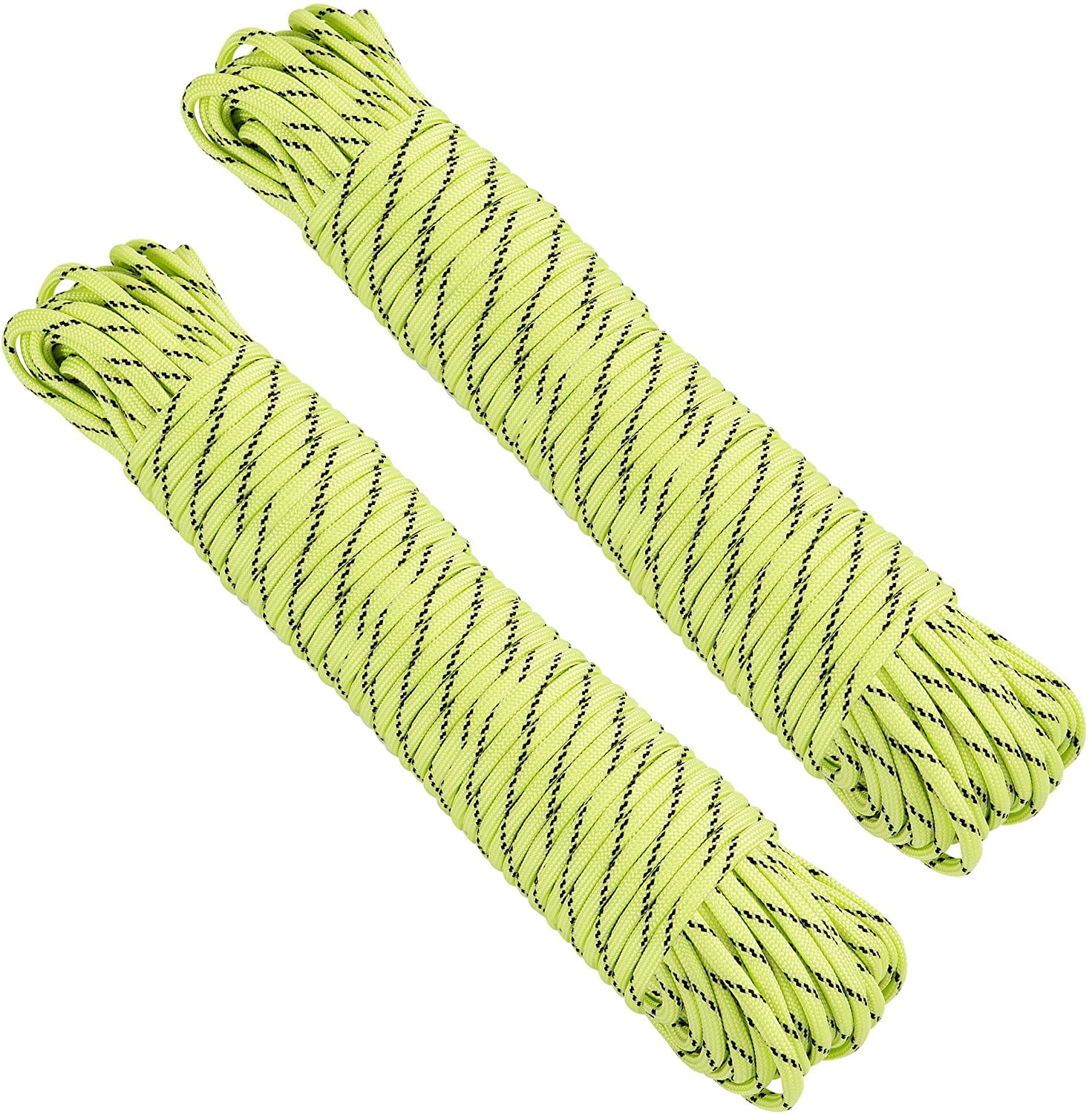 Glow-In-Dark Braided Rope 100 Ft High Visible Multi Utility Cord ...