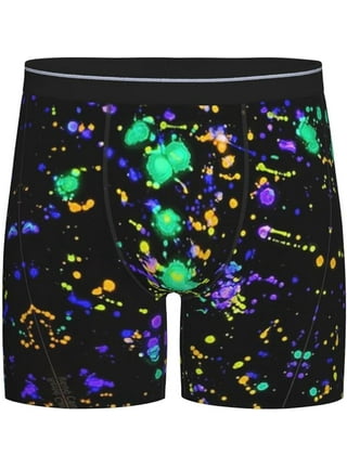  Glow In Dark Splatter Neon Men'S Boxer Brief Underwear