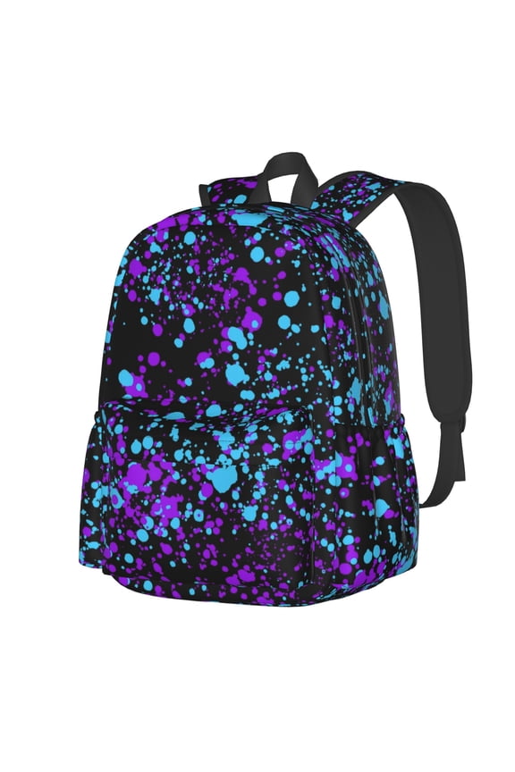 Glow In Dark Splatter Neon Multipurpose Backpack Lightweight School Work Large Capacity Laptop Packsack Picnic Camping Travel Backpacks