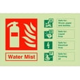 thumbnail image 1 of Glow In Dark Water Mist Fire Extinguisher Sign Metal Sign Danger Warning Notice Safety Tin Sign 8x12 Inch, 1 of 5