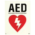thumbnail image 1 of Glow-In-The-Dark AED Sign (15 Units), 1 of 1