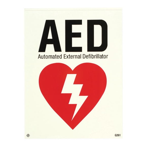 Glow-In-The-Dark AED Sign