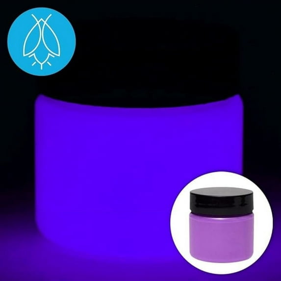 Glow In The Dark Acrylic Paint - Neutral and Fluorescent Paints with 5+ Color Options for Art Paintings,Decorations, Outdoor & Indoor Art Craft for Adults, Students,Kids - 8 Ounce (Fluorescent Purple)