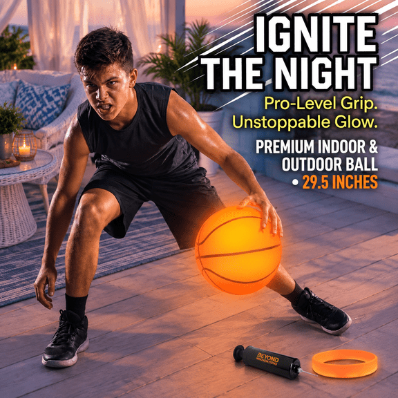 Glow In The Dark Basketball Size 7 - Light Up Gifts For & 8-15