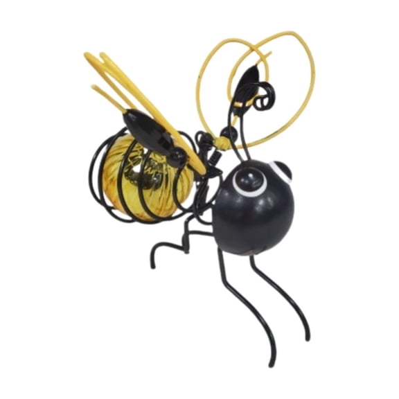 Glow In The Dark Bee Garden Ornament Hanging Luminous Resin Insect Statue Outdoor Yard Decor 2 Pack