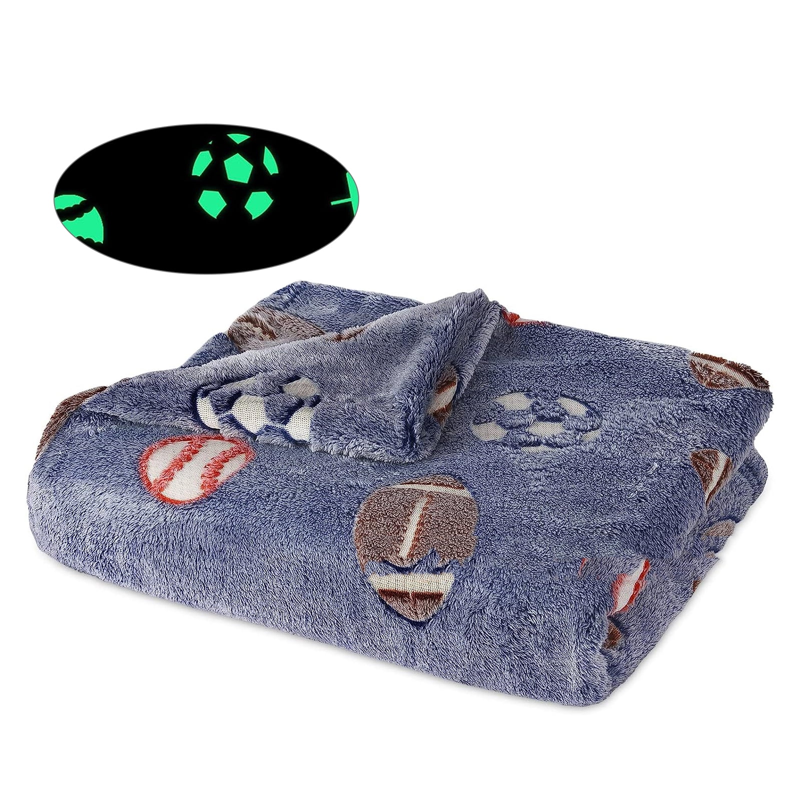 Glow In The Dark Blanket Super Soft Cozy Throw Blankets For Kids, Luminous Blanket Holiday
