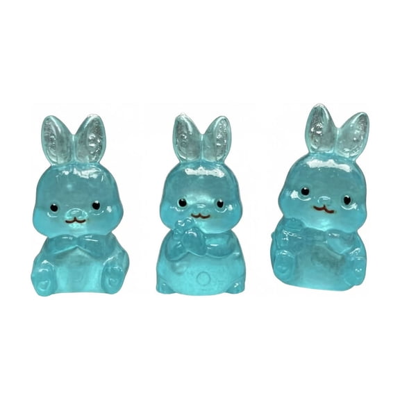 Glow In The Dark Bunny Figurines Luminous Rabbit Statues Bright Miniature Decorative For Fairy Gardens Yards Patios Desks Easter Home 10pc 10PCS