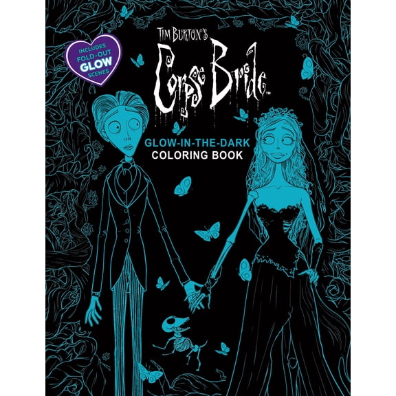 Tim Burton's Corpse Bride Glow-In-the-Dark Coloring Book, 76 pages (Paperback)