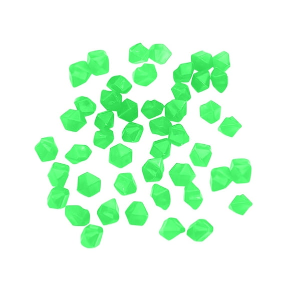 Glow In The Dark Diamond Shape Stones - Luminous Aquarium Gravel For Fish Tank Landscaping, Non-Toxic Blue Light Rocks
