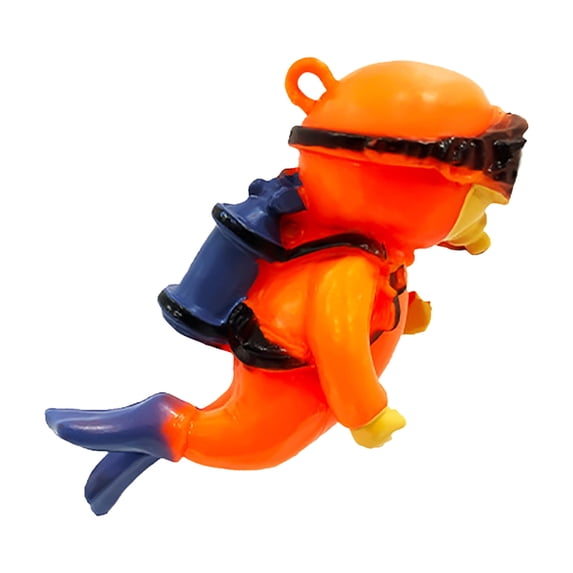 Glow In The Dark Fish Tank Decorations Floating Diver Aquarium Accessories Cute Little Diver Ornament For Freshwater And Saltwater