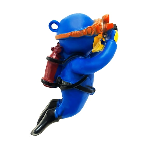 Glow In The Dark Fish Tank Decorations Floating Diver Aquarium Accessories Cute Little Diver Ornament For Freshwater And Saltwater