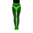 thumbnail image 1 of Glow In The Dark Fishnet Stockings With Striped Luminous Pattern Sheer Hollow Out Tights For Women Night Party Wear, 1 of 4
