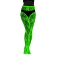 thumbnail image 1 of Glow In The Dark Fishnet Stockings With Striped Luminous Pattern Sheer Hollow Out Tights For Women Night Party Wear, 1 of 4