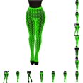 thumbnail image 1 of Glow In The Dark Fishnet Stockings with Striped Luminous Pattern Sheer Hollow Out Tights for Women Night Party Wear Line Stockings, 1 of 6