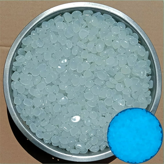 Glow In The Dark Garden Pebbles Stones For Yard And Walkways Decor DIY Decorative Luminous Stones(600 PCS)/ 600pcs of glowing stones, white